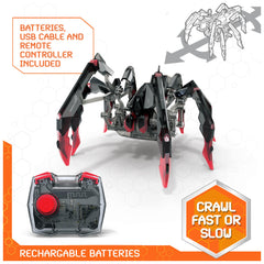 HEX BOTS Tarantula eight legs enable stable crawling.