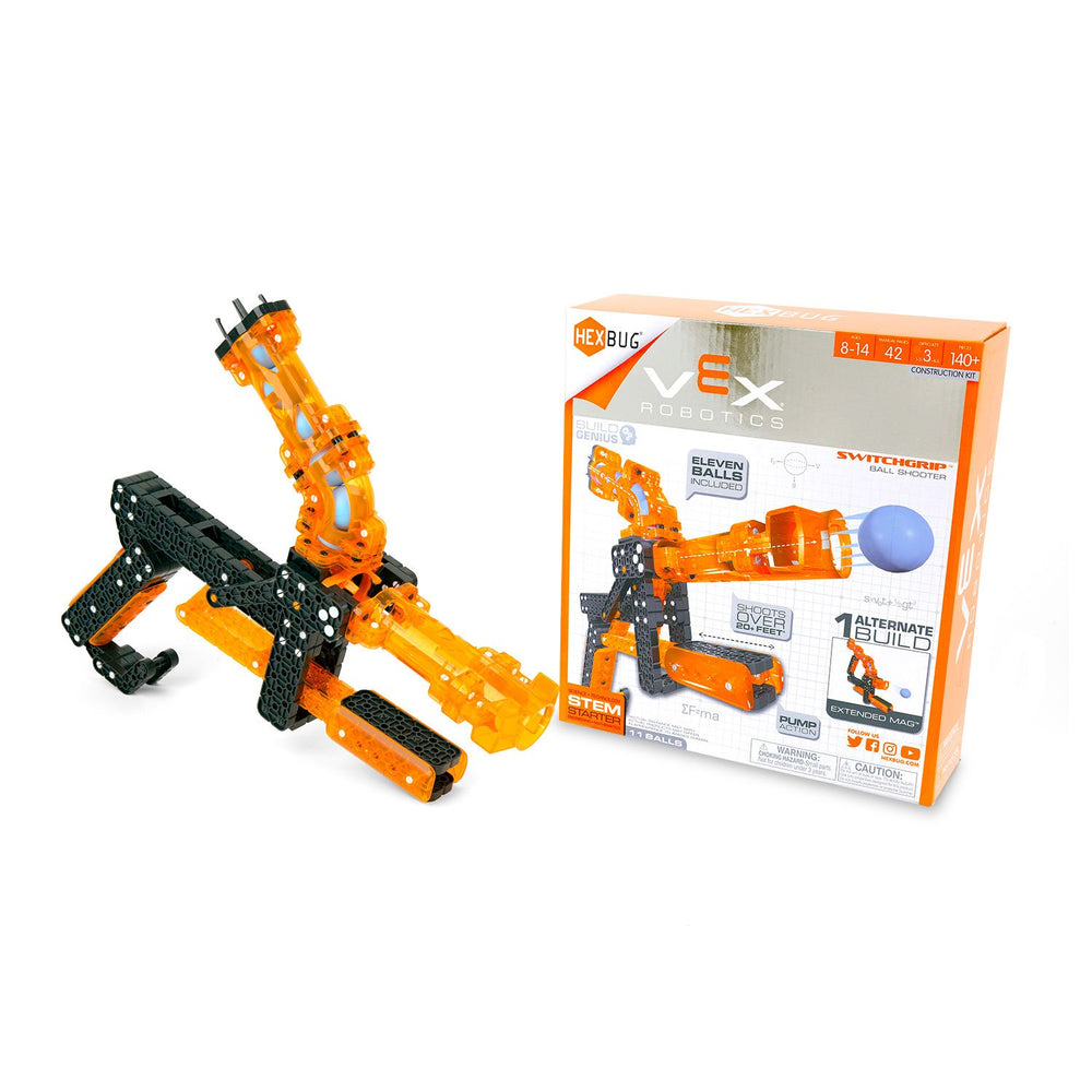 HEXBUG SwitchGrip Ball Shooter assembly demonstrates easy build for budding engineers.