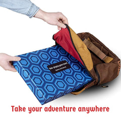 Hexers XL board folded compact shows portable design for transport