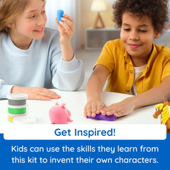 Hey Clay Monkey figure with tools, great for hands-on clay art exploration.