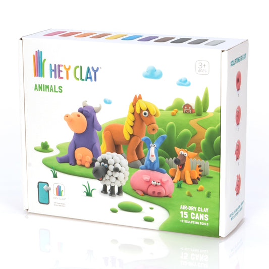 Hey Clay Piggy figure for kids, easy air-dry clay craft to spark creativity.