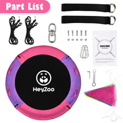 HeyZoo large 43-inch diameter offers spacious seating.
