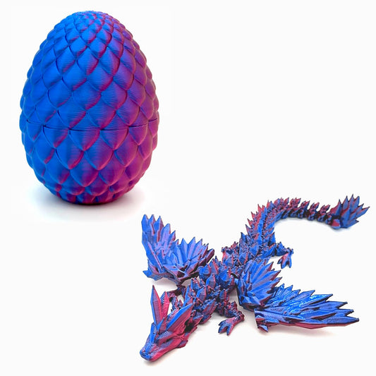HEZUJ dragon egg opens to reveal articulated dragon for decorative display.