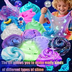 HFCHUPIN galaxy colors display with sparkling swirls for imaginative play.