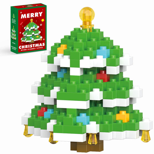 HGCYCF Christmas tree blocks set cover—gift-ready packaging for kids.
