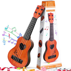 Hhobby Stars ukulele strings adjustment close-up for early tuning experiences.
