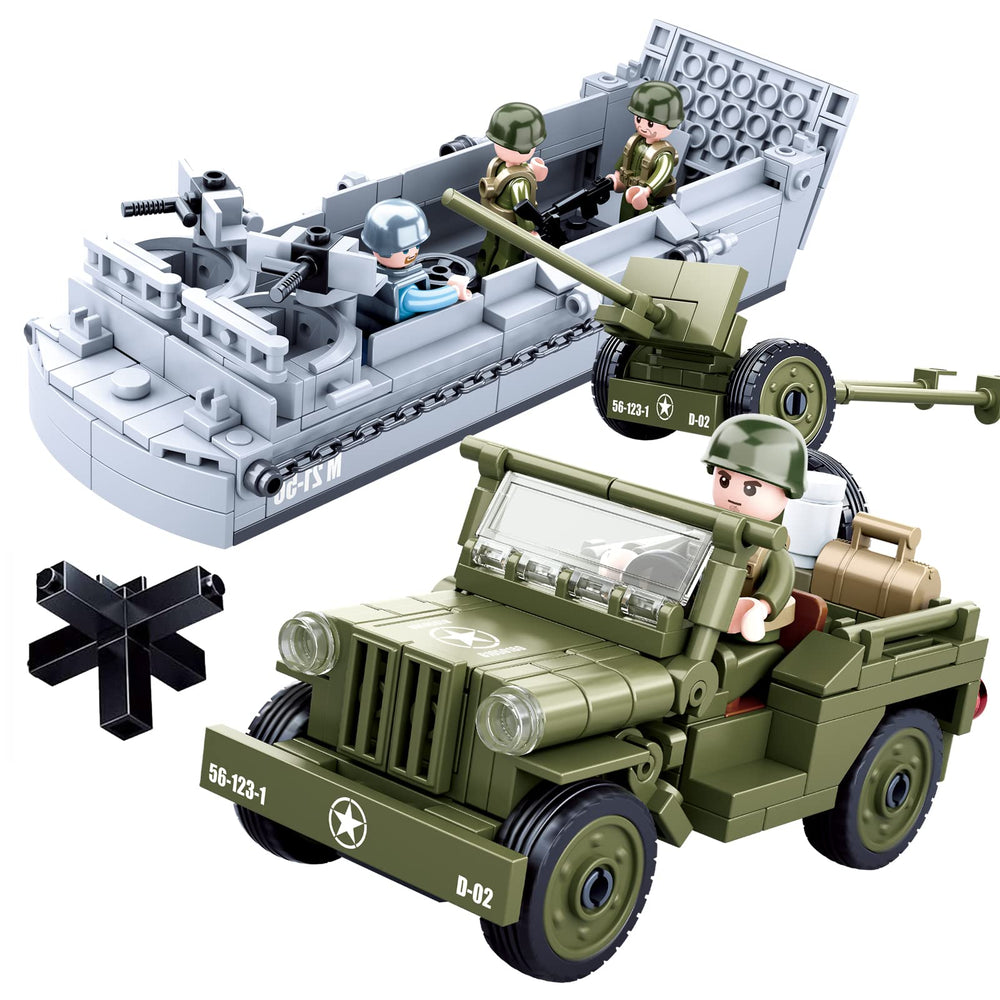 hhohio WW2 landing craft assembly shows durable ABS plastic and precise connections.