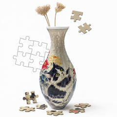 HHSME 3D puzzle vase in assembly stage offers a calming, rewarding DIY decor project