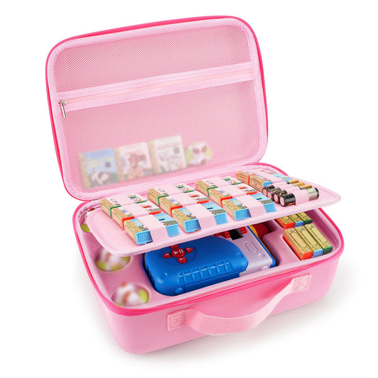 HHZ carrying case with Little Tikes Dream Machine, showing a perfect fit for components and toys.