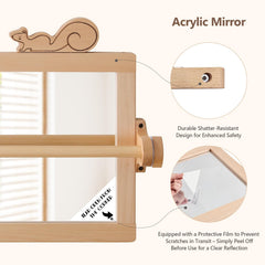 HI BABY MONMENT non-shatter safety mirror keeps baby play safe