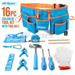 Hi-Spec kid hammer and tools scaled for safe hands-on woodworking