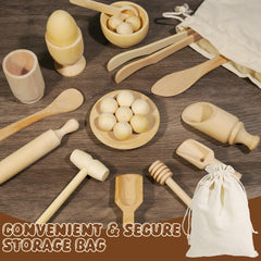 Hiawbon wooden cups for pouring and color matching activities
