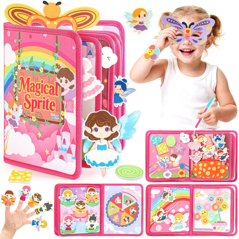 Hiber Sea 22-in-1 Busy Book front cover with colorful Sprite artwork for toddlers