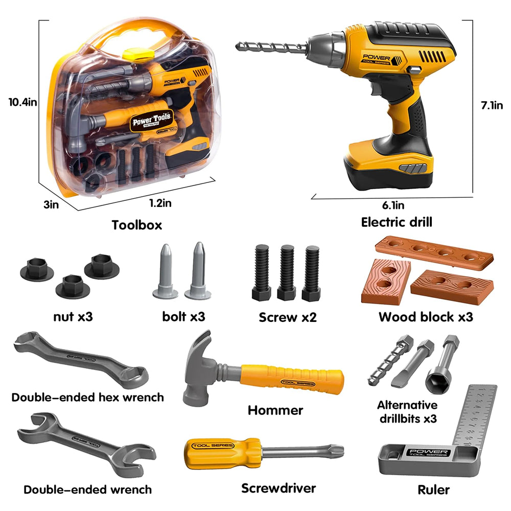Hibility screwdriver with other tools supports fine motor practice.