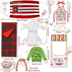 Hicarer doll bathrobe and sweater add warm, tactile outfits for seasonal role play.