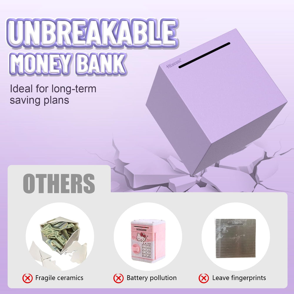 Hicocool Piggy Bank compact palm-size fits small spaces while holding coins