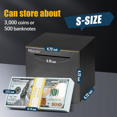 hicocool piggy bank six sided sealed design promotes secure long term saving.