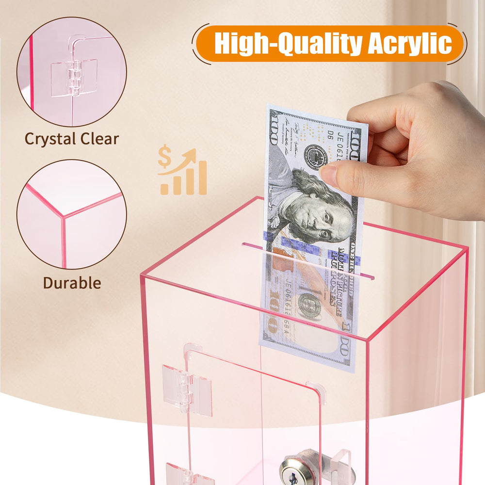 Hicocool Rectangular Piggy Bank dimensions fit neatly on desks or shelves.