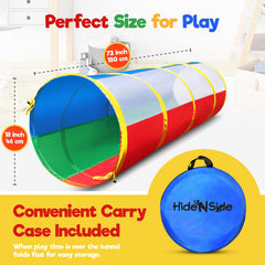 Hide N Side kids ages 3+ enjoying the tunnel for active games.
