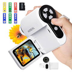 Hideal HP20 microscope in hands-on use for curious kids exploring tiny details.