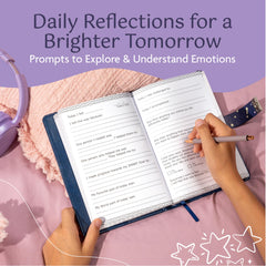 Pages show daily prompts designed for twelve weeks of reflection.