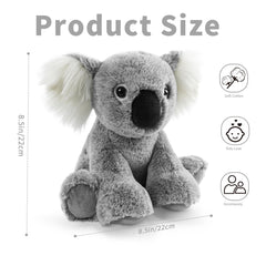 Hideekoog koala plush with soft fur, ideal for gentle hugs and play.