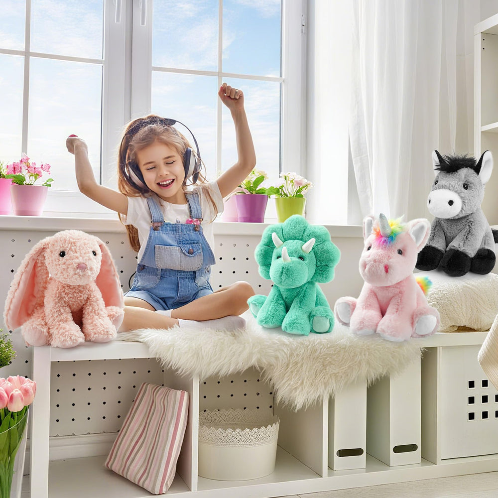 Hideekoog Triceratops plush is washable, easy cleaning for carefree playtime.