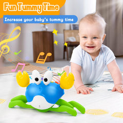 Hielse Crawling Crab toy dancing action captivates baby's attention.