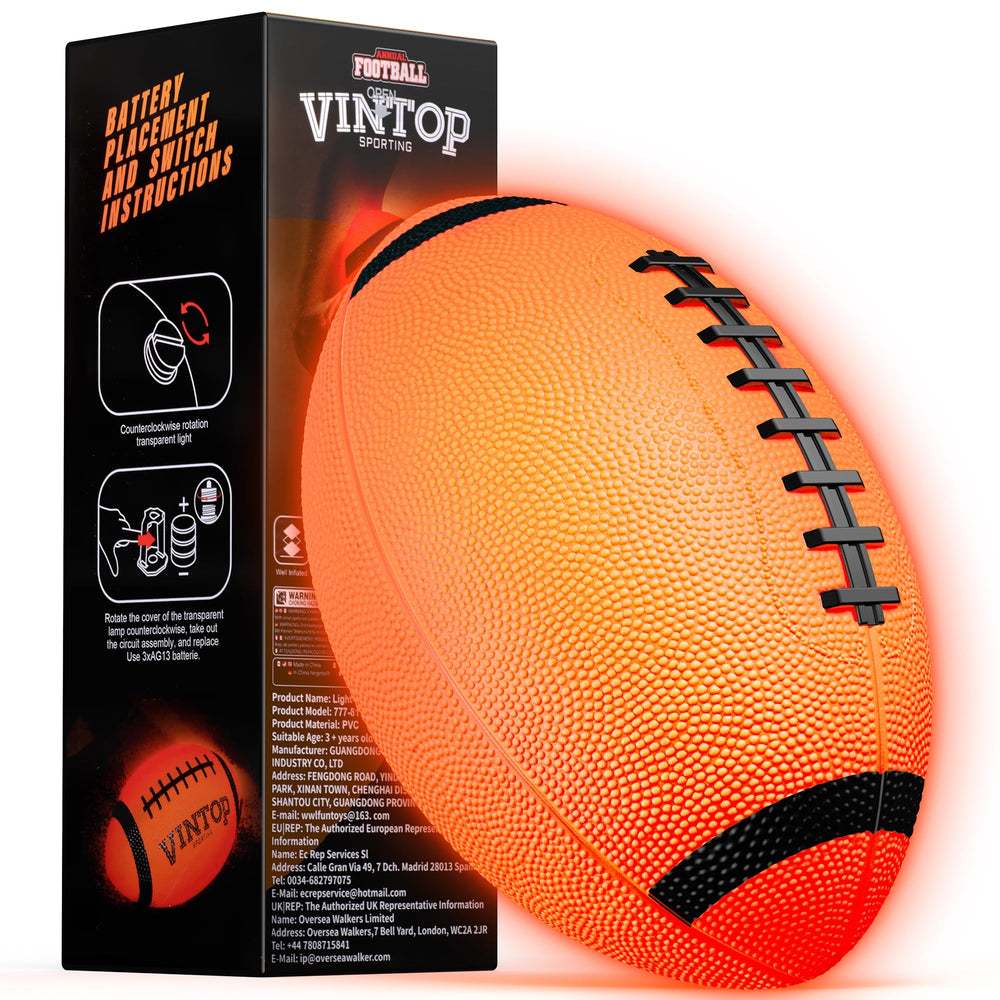 HIEMAO glow football with LED action enhances after-dark play for kids