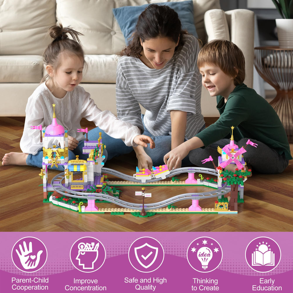 HIEMAO Safe ABS plastic pieces with smooth edges for kid-safe construction.