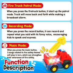Hieoby fire truck music songs, fire-safety themed tunes for learning.