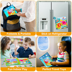 Hieoby toddler-friendly magnetic puzzle pieces fit little hands for safe exploration.