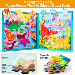 Hieoby travel-ready magnetic puzzle games keep kids engaged on trips.