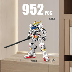 HIGH GODO articulated-mech-figure with moveable shoulders-knees for dynamic poses.