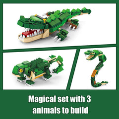 HIGH GODO Creator 3-in-1 Crocodile build showing versatile animal variants