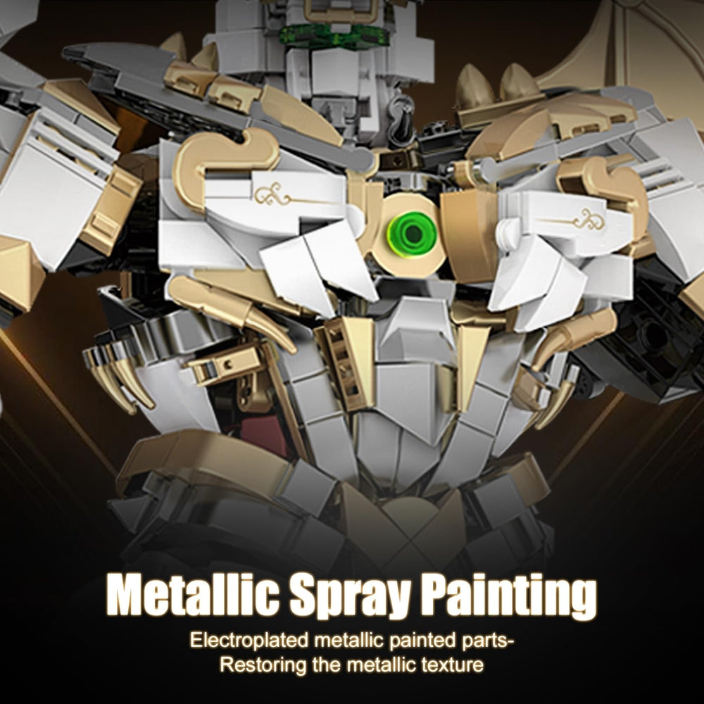 HIGH GODO Hero Mech metallic parts detail shows electroplated finish