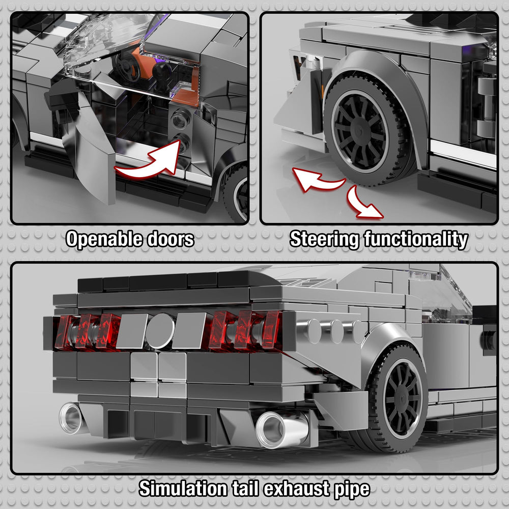 High GODO building set rear wing illustrating authentic race car aesthetics.