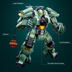 HIGH GODO transforming mech head with translucent face for dramatic display.