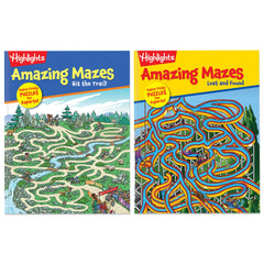 Highlights for Children amazing mazes set cover with bold art inviting logical thinking