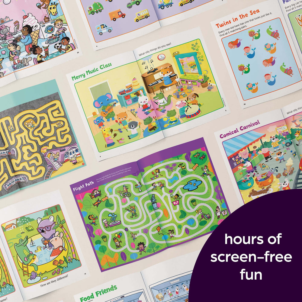 My First Puzzle Fun 4-Book Set travel-friendly set for on-the-go learning.