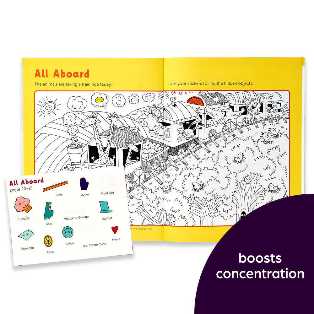 Highlights travel-friendly puzzle pages offer on-the-go entertainment for kids.