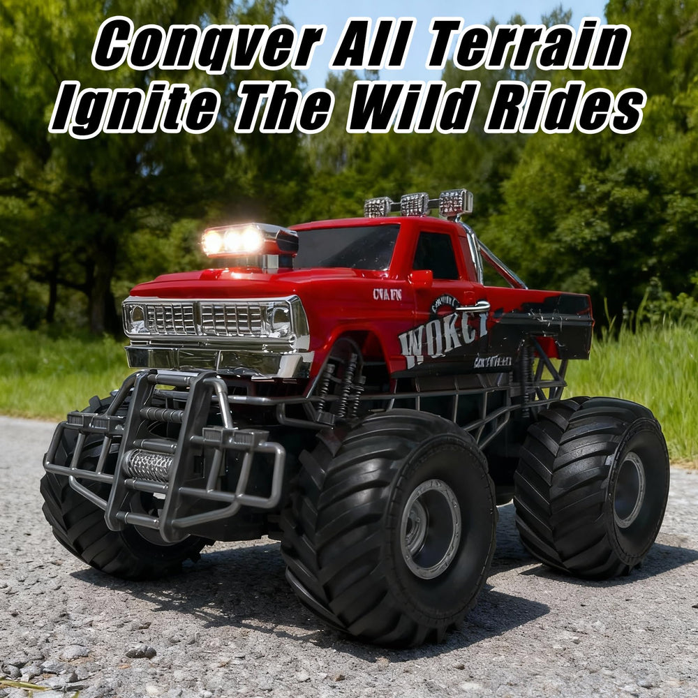 Highmall Highspeed entry red RC monster truck charging cable for quick recharges.