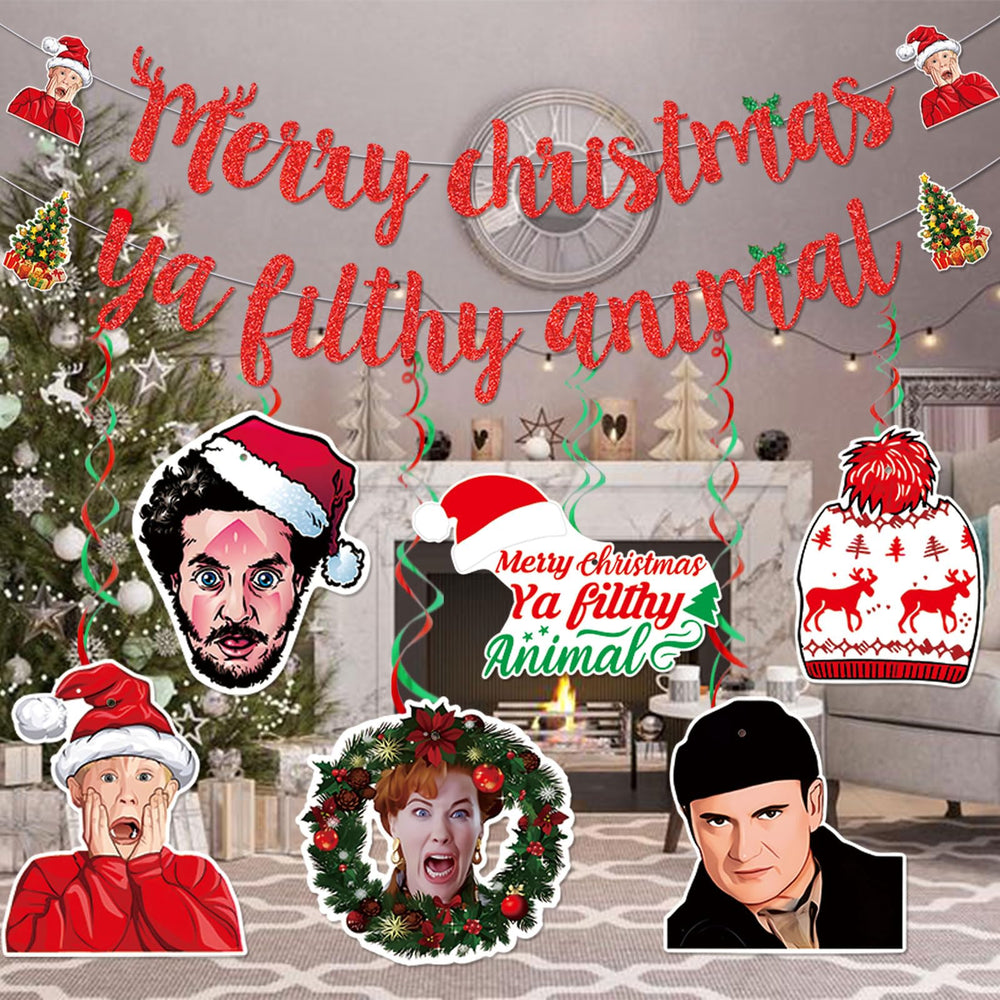 HigzYovn Christmas room wall decor setup creates a cheerful focal point for celebrations