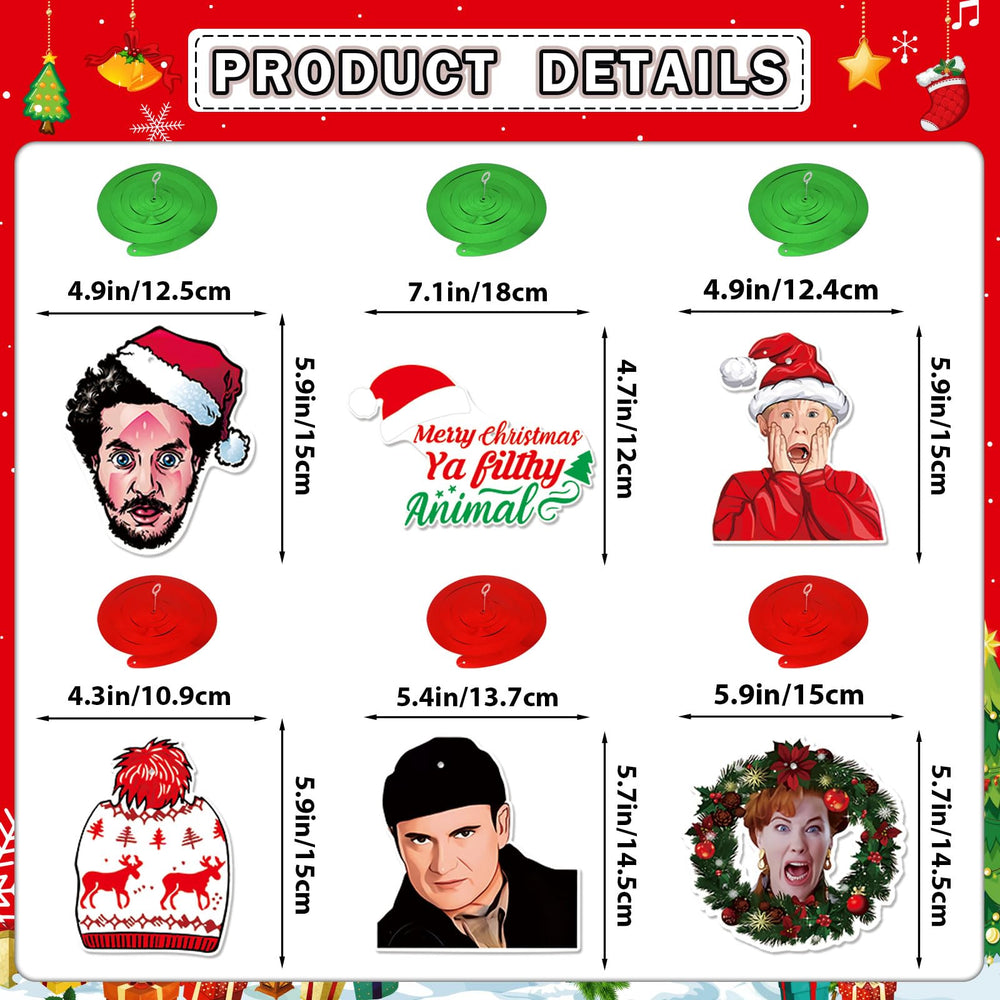 HigzYovn Christmas Swirls decoration adds festive movement to ceilings, windows, and arches