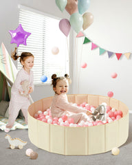 Hikiddy ball pit in use for family playtime, versatile for pets and kids.