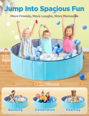 Hikiddy ball pit playmat inside blue supports safe play