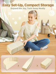 Edges are smooth and rounded for a gentle touch during play.