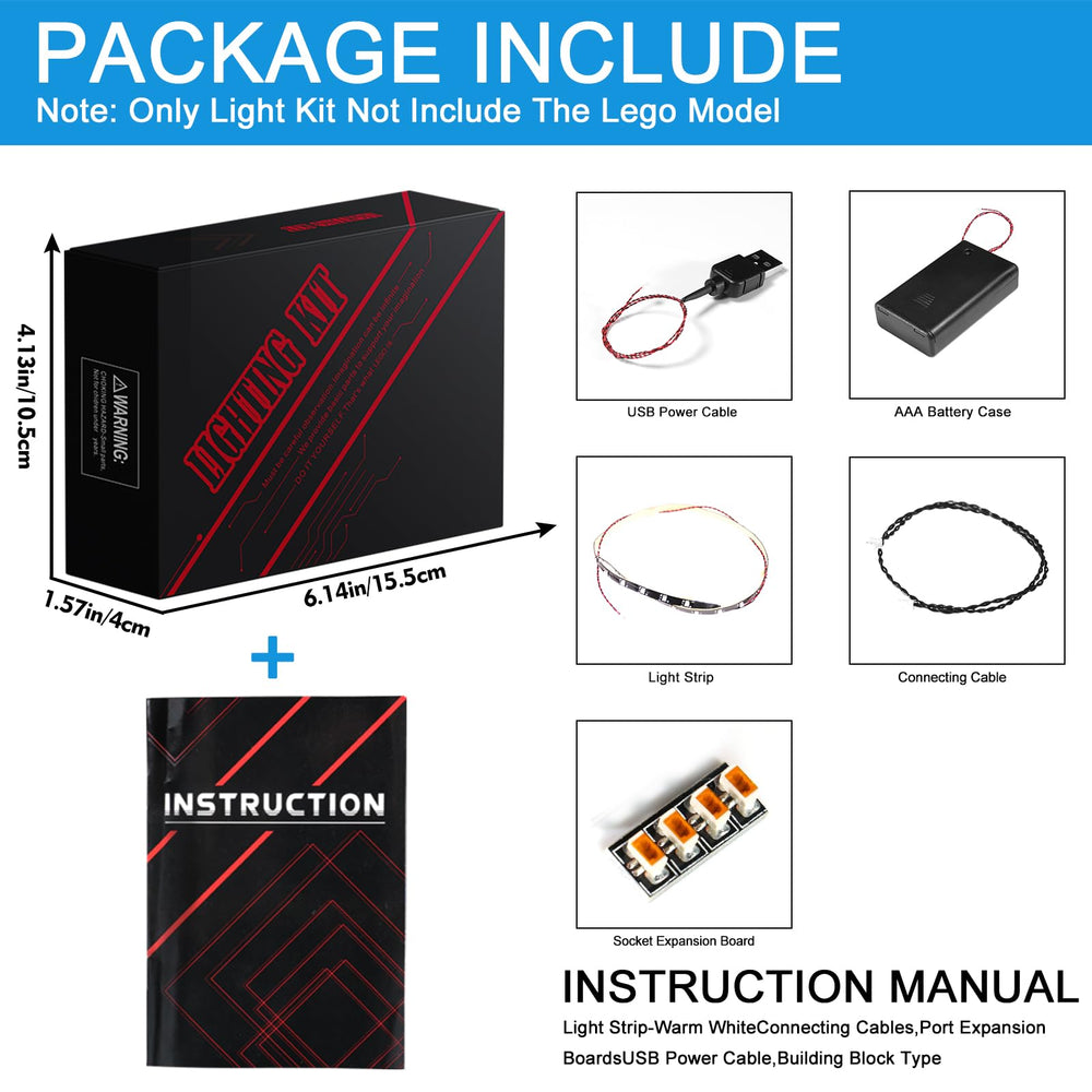 Gift-ready Hilighting light kit for Lego fans and builders