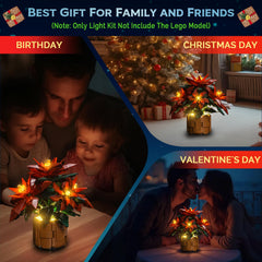 Hilighting LED kit makes a giftable upgrade for Lego Poinsettia lovers