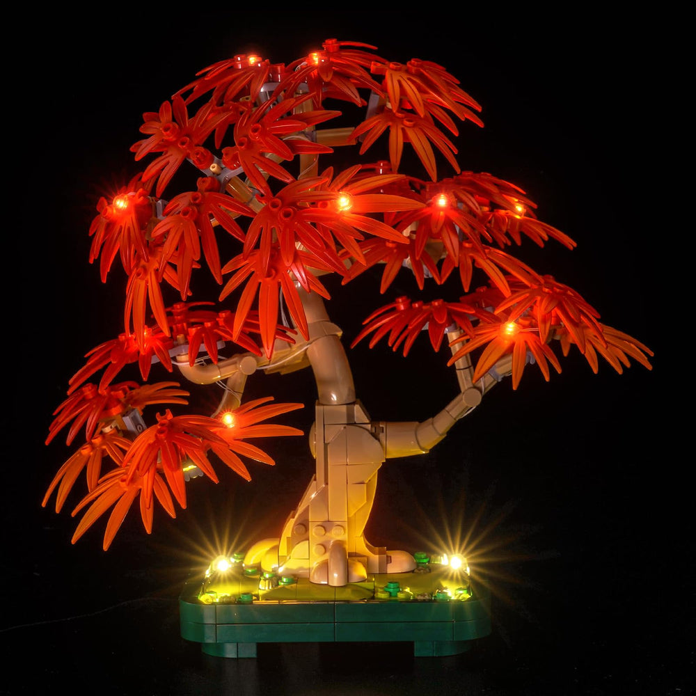 Hilighting LED light kit with building-block modules brightens Lego Bonsai displays.